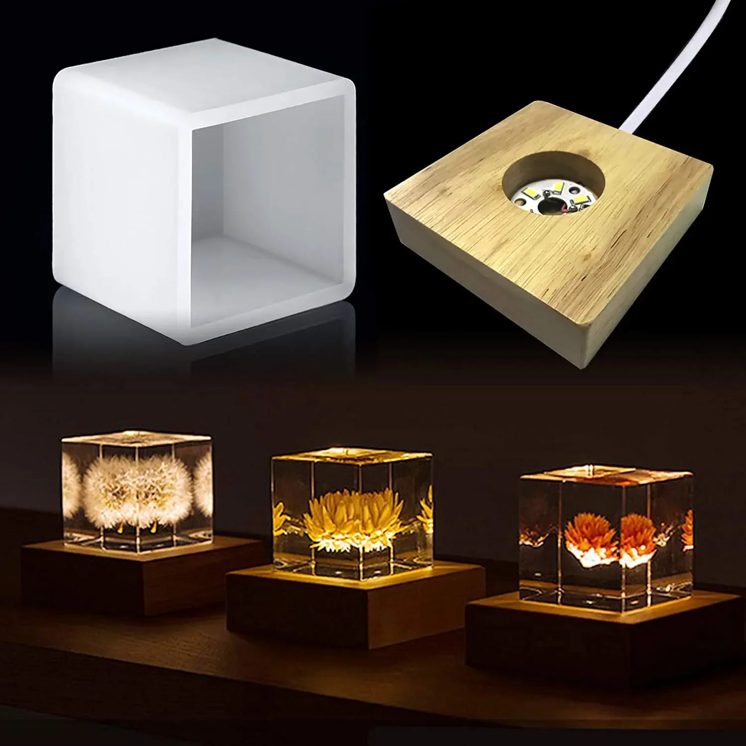 Resin Art Equipment - Square Light Resin Mold,led Silicone Molds