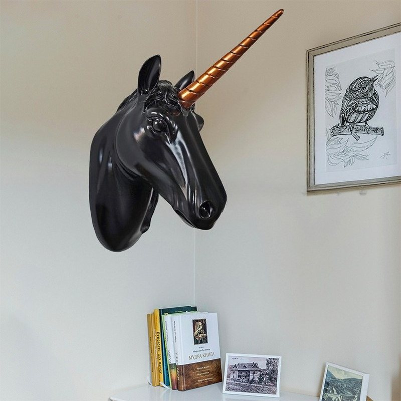 Background Resin Art - Unicorn Horse Head Wall Art, Resin