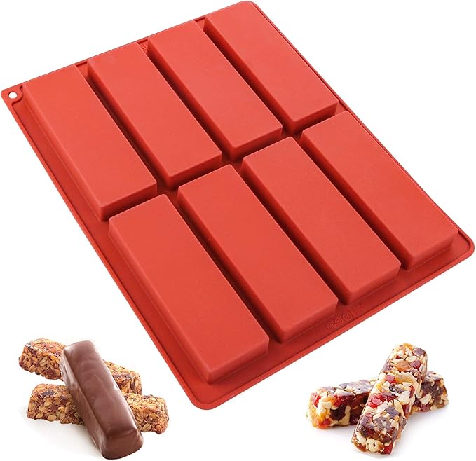 Tray Mold Rectangle - 8-Cavity Butter Mould, Granola Bar Mold,