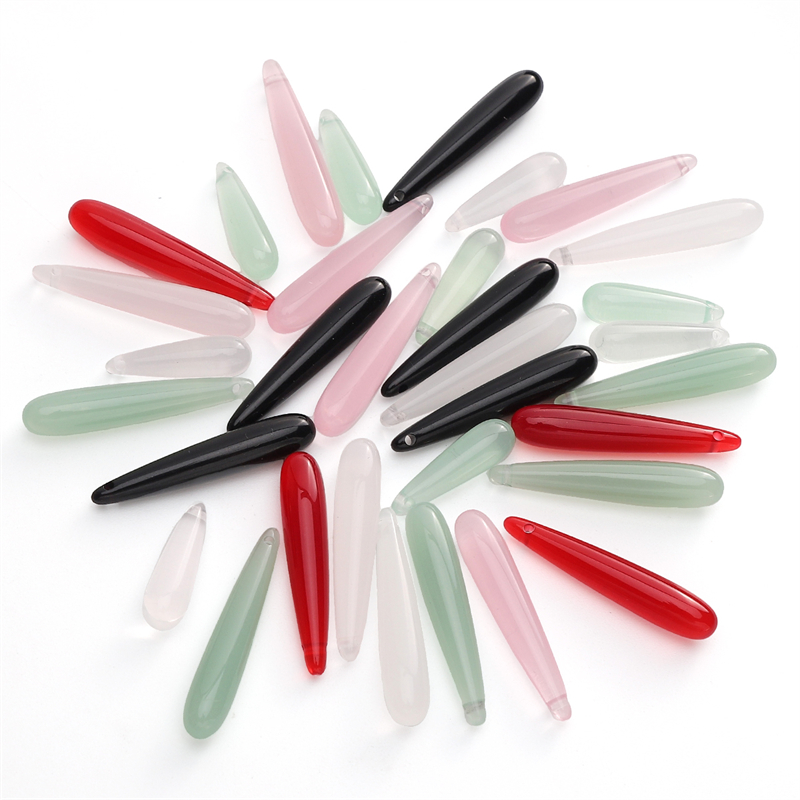 Resin Art Pendant - 5pcs Beads Resin Teardrop Shape Loose