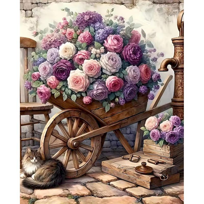 Resin Art On Canvas - Painting By Number For Adults Flower