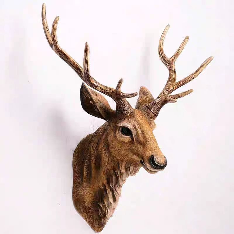 Background Resin Art - 60/80CM American Deer Head Wall Mount