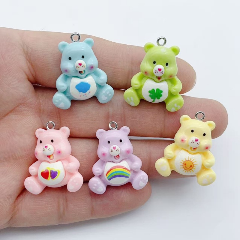 Resin Art Pendant - 10pcs cartoon animal charm pendant DIY