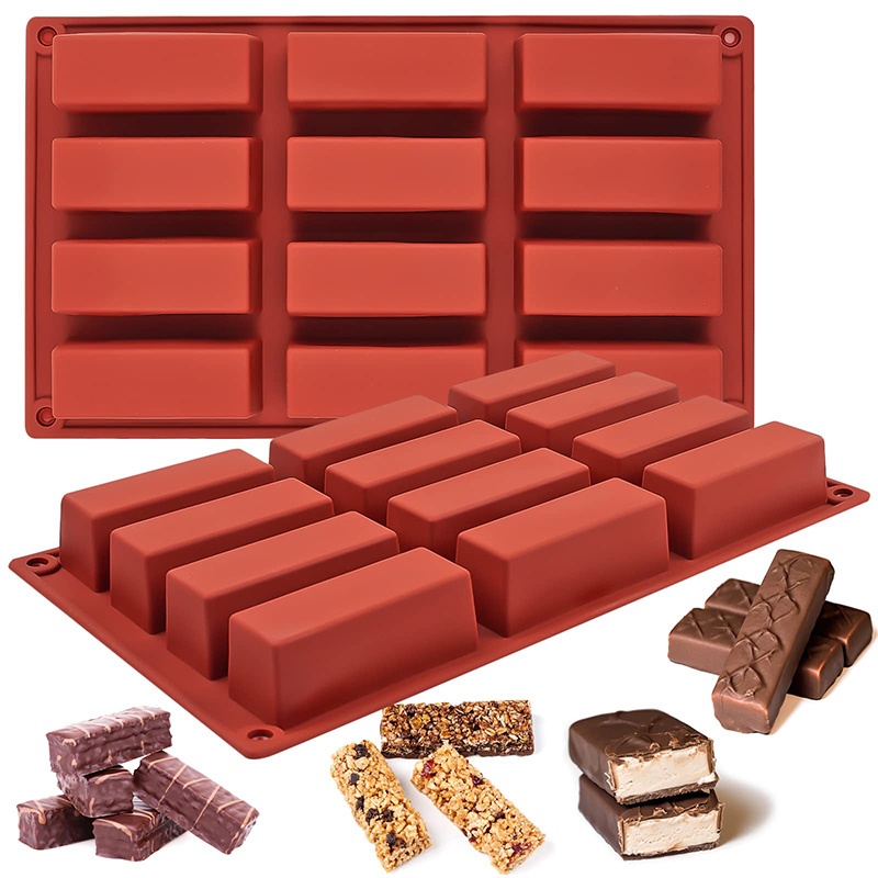Tray Mold Rectangle - 1Pc 9/12 Grids Rectangle Silicone Candy