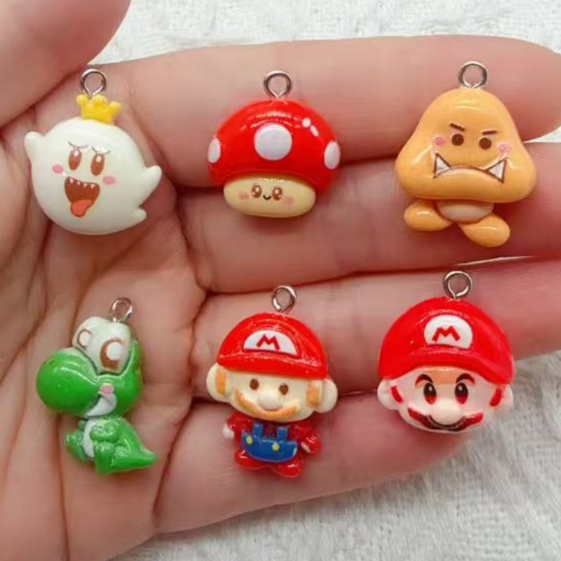 Resin Art Pendant - 10pcs resin cartoon pendant, DIY jewelry