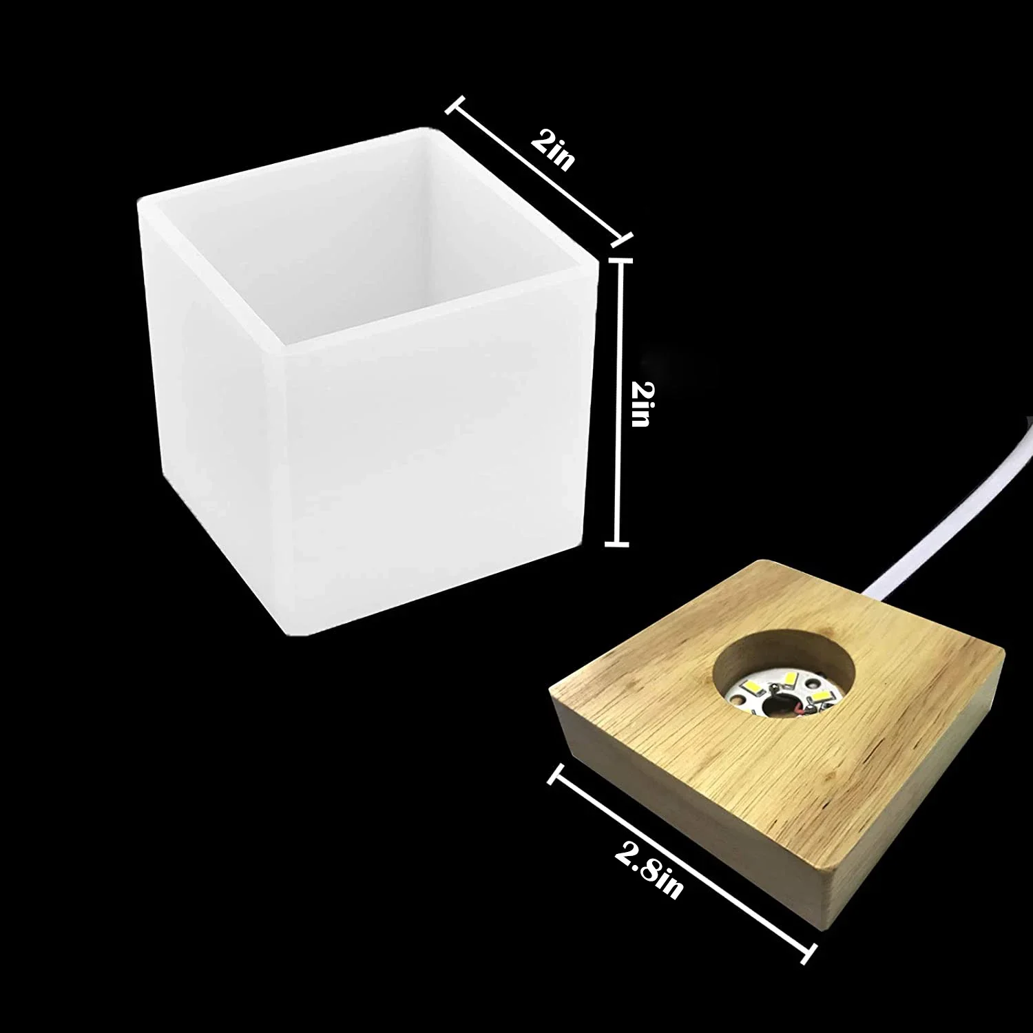 Square Light Resin Mold,led Si - Resin Art Equipment 评论和价格