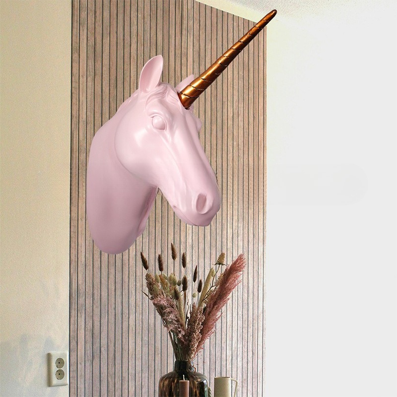 Unicorn Horse Head Wall Art, R - Background Resin Art 评论和价格