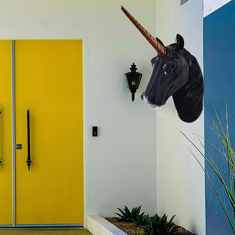 Unicorn Horse Head Wall Art, R - Background Resin Art 评论和价格