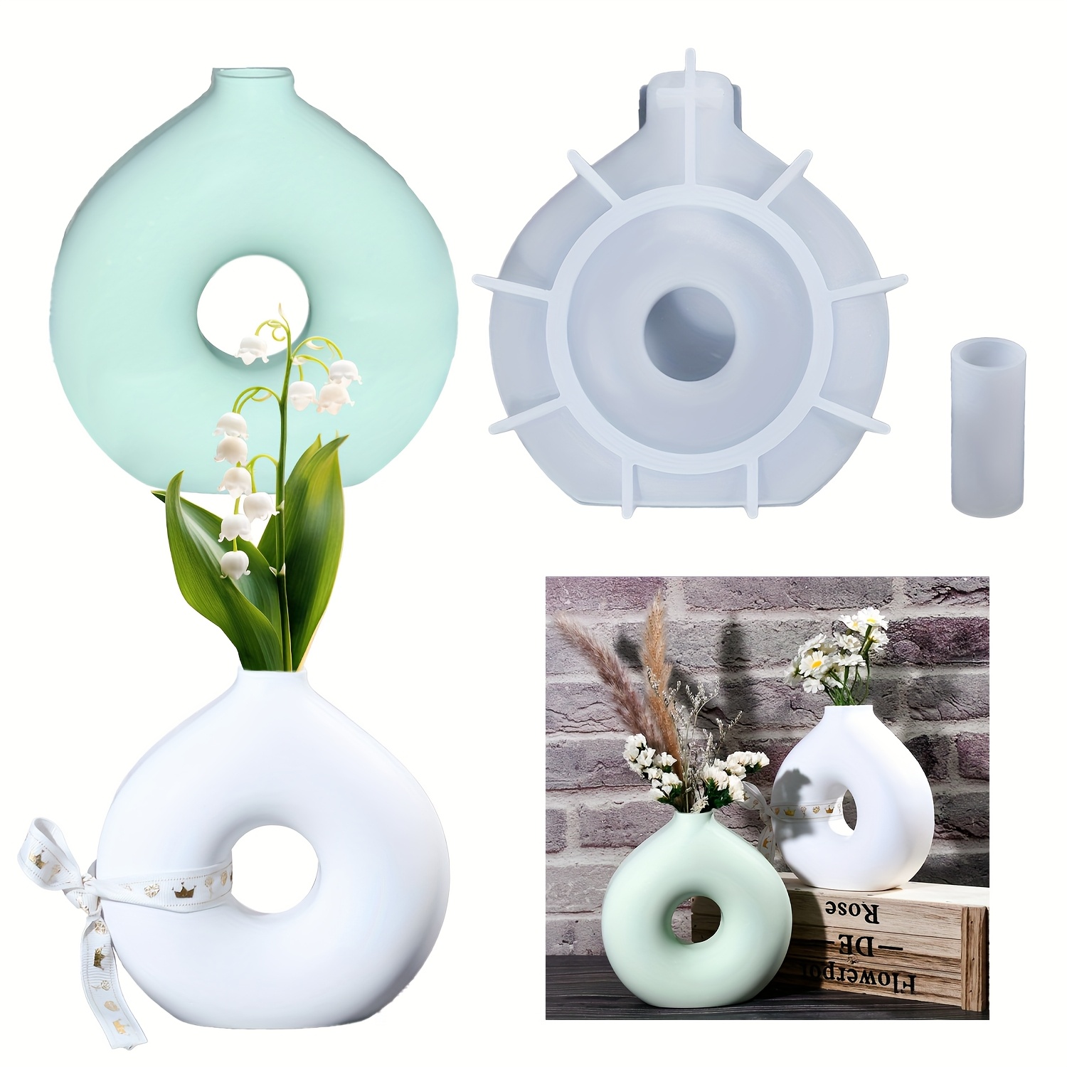 1 DIY Round Vase Silicone Moul - Resin Art Equipment 评论和价格