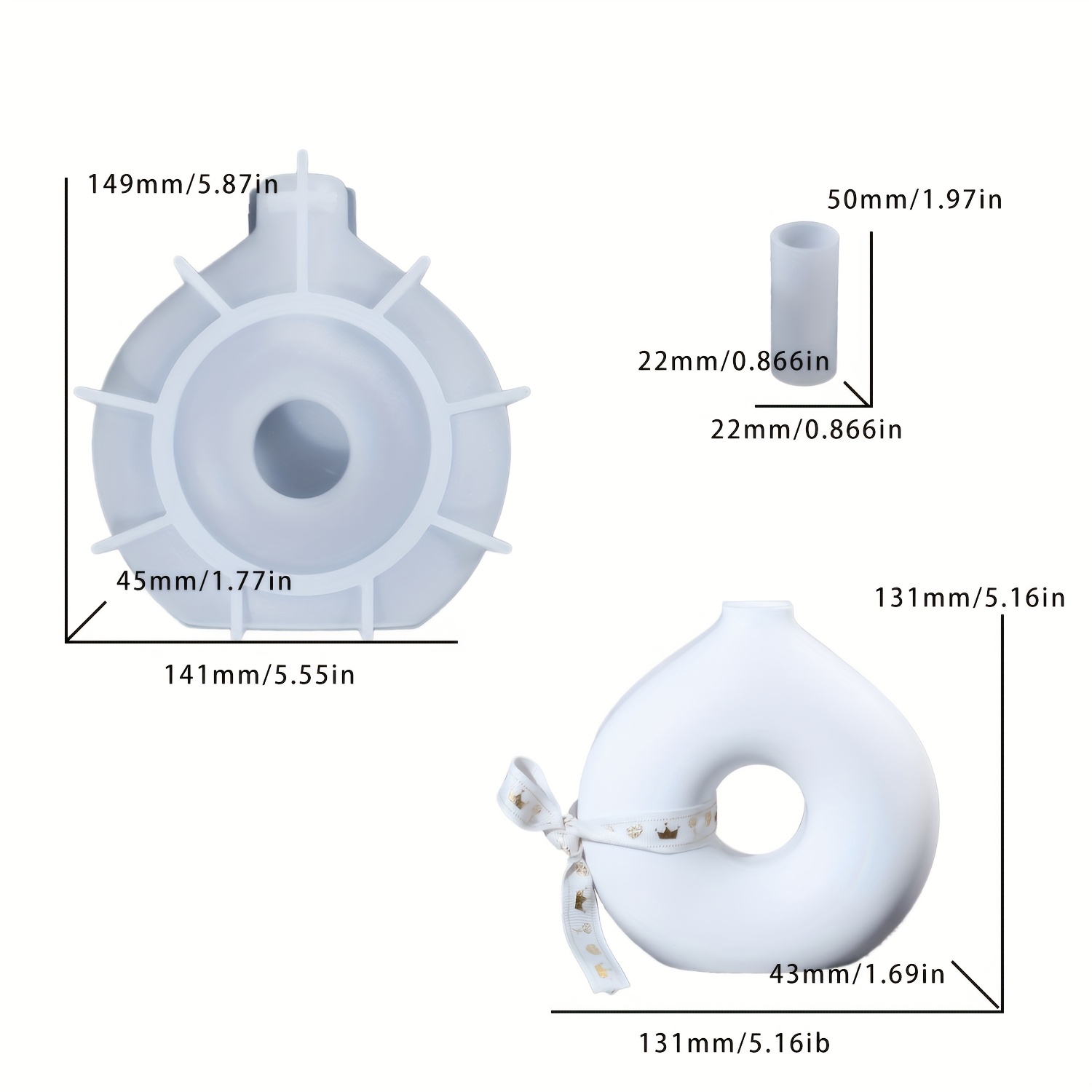 1 DIY Round Vase Silicone Moul - Resin Art Equipment 评论和价格