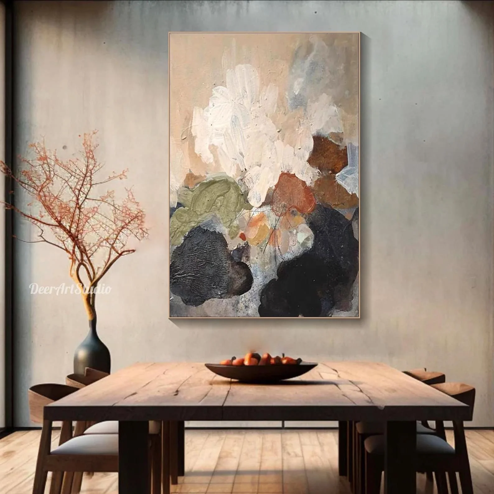 Mhemyo Earth Tone Minimalist A - Resin Art On Canvas 评论和价格