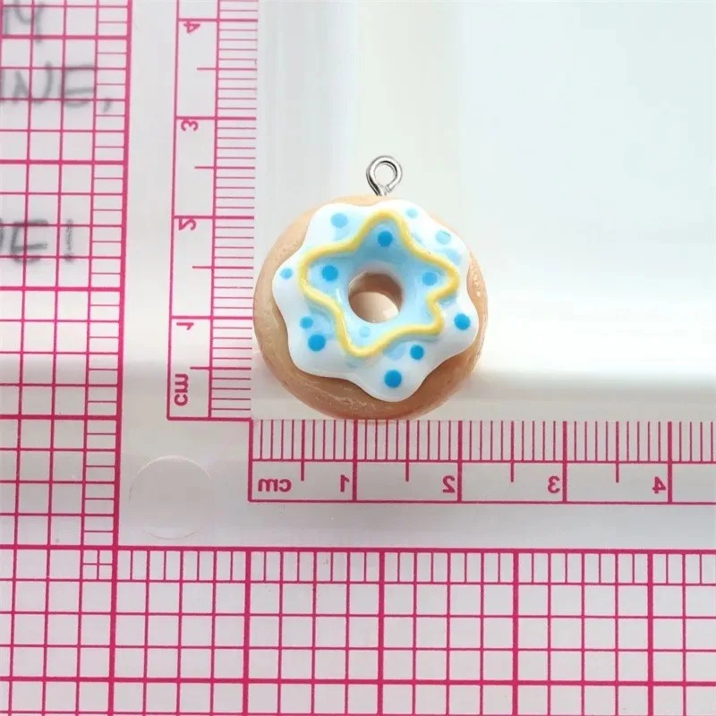 10Pcs Resin Donut Charms Color - Resin Art Pendant 评论和价格