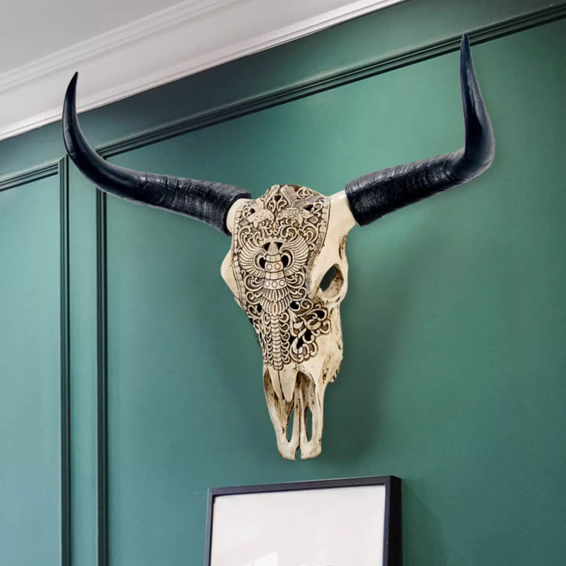 Resin Bull Head Wall Decoratio - Background Resin Art 评论和价格