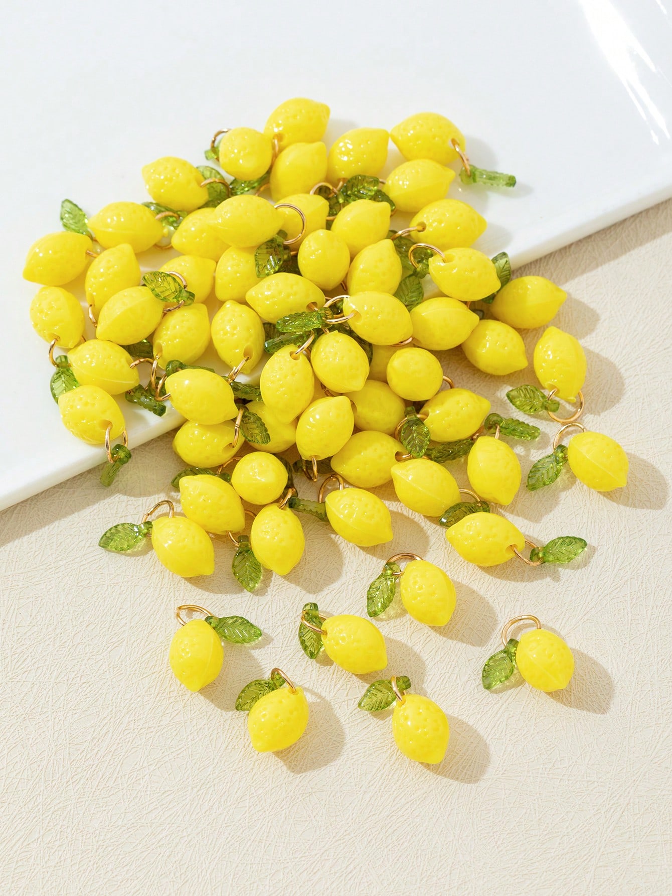 10Pcs 3D Lemon Resin Charms Pe - Resin Art Pendant 评论和价格