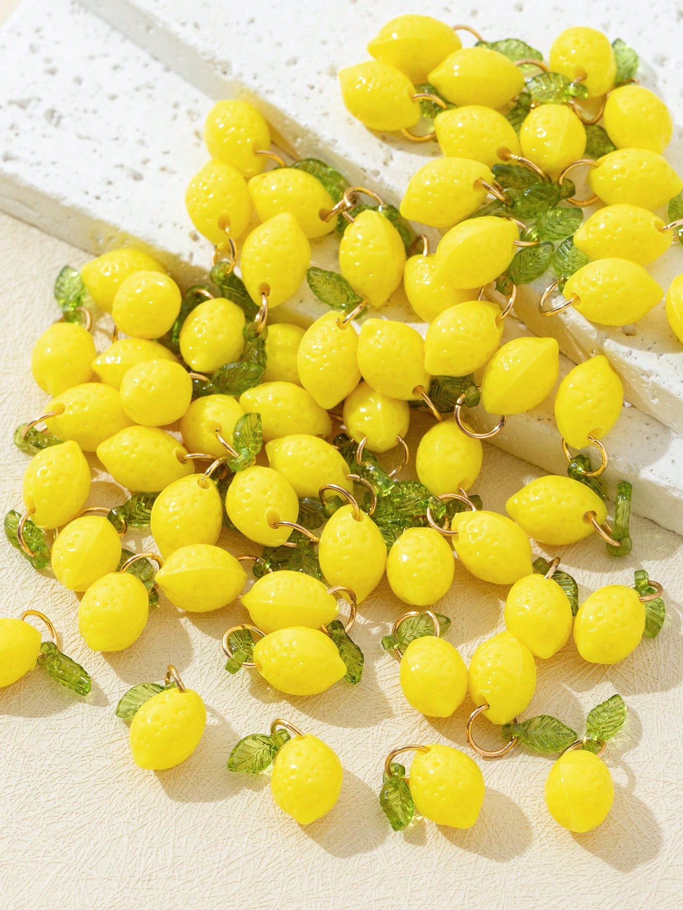 10Pcs 3D Lemon Resin Charms Pe - Resin Art Pendant 评论和价格