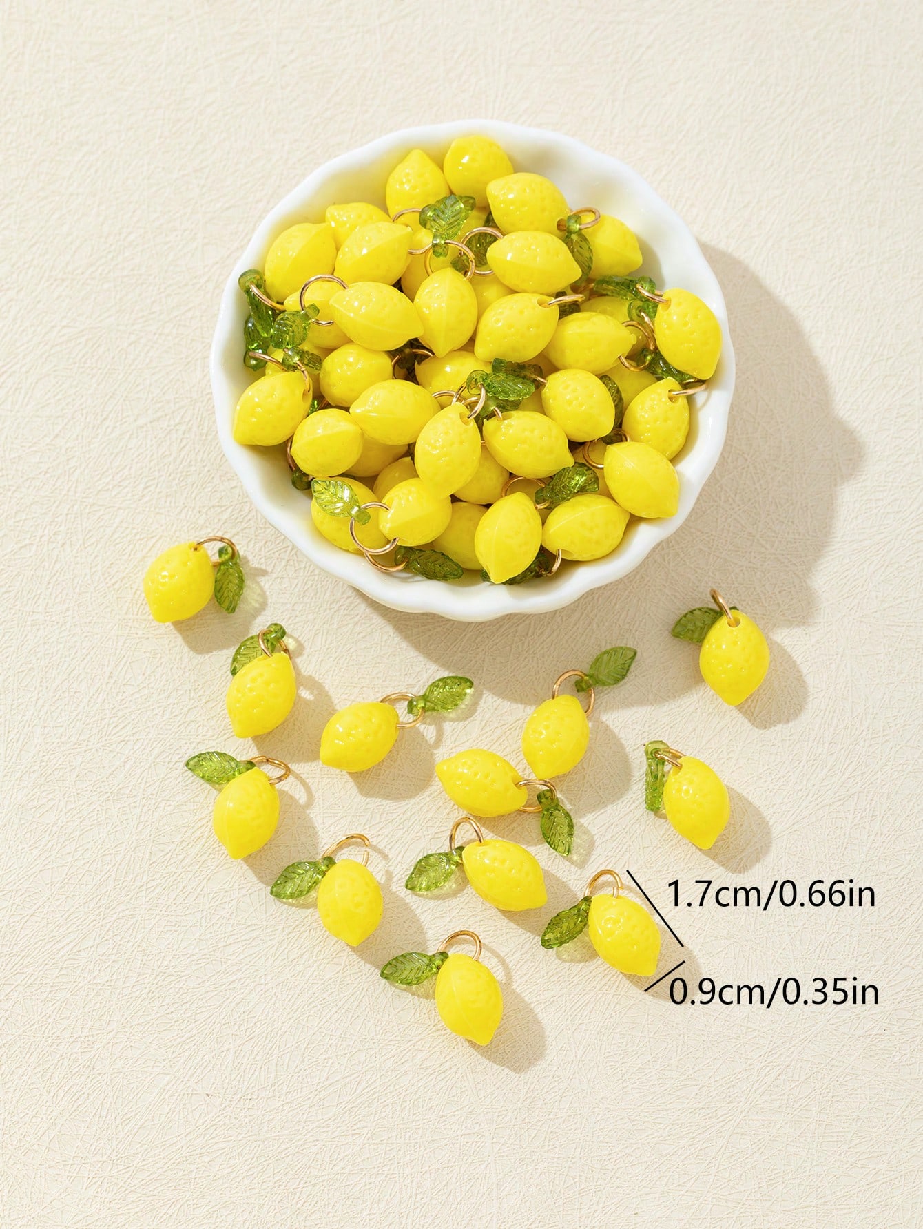 10Pcs 3D Lemon Resin Charms Pe - Resin Art Pendant 评论和价格
