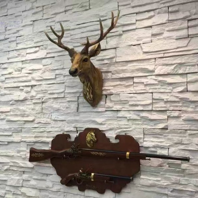 60/80CM American Deer Head Wal - Background Resin Art 评论和价格