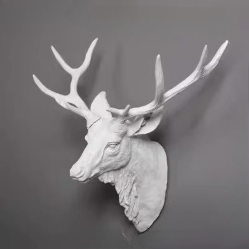 60/80CM American Deer Head Wal - Background Resin Art 评论和价格