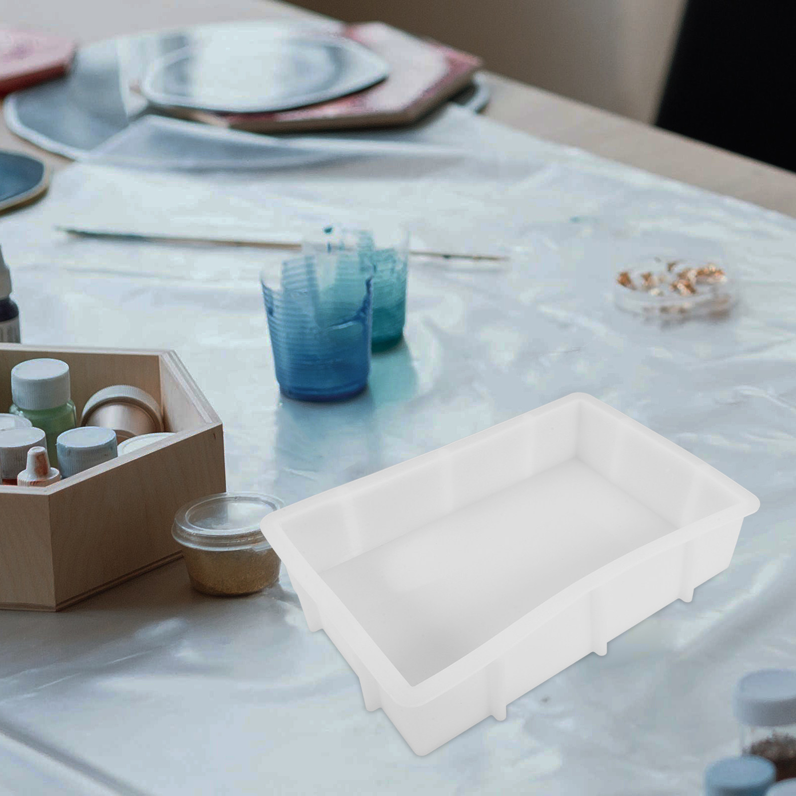 Large Rectangle Resin Silicone - Tray Mold Rectangle 评论和价格