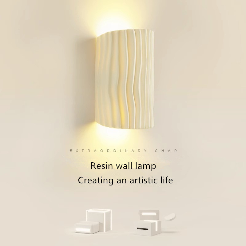 Vintage Cream LED Wall Lamps L - Background Resin Art 评论和价格