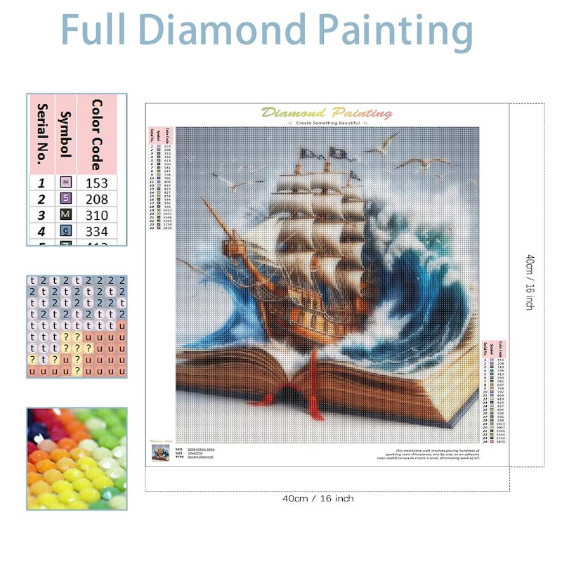 SDOYUNO Diy Diamond Mosaic Boo - Resin Art Book 评论和价格