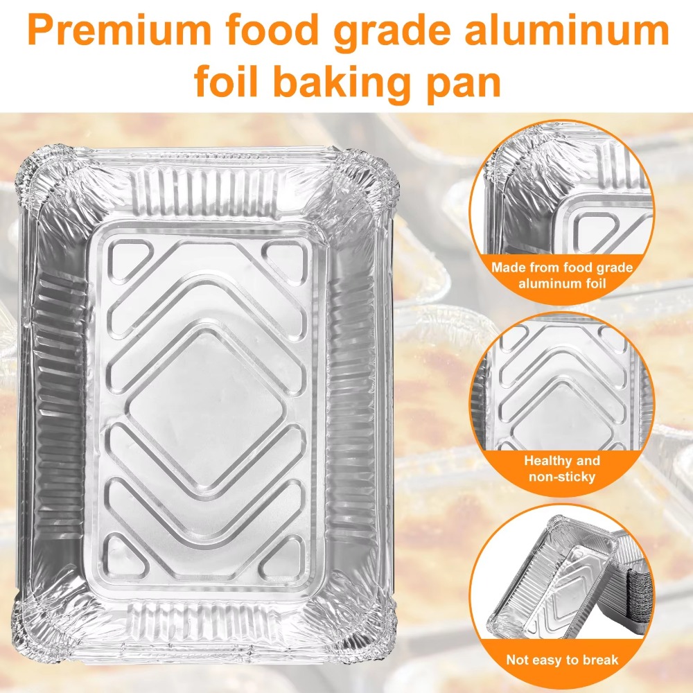 10PCS New With Lids Aluminum F - Tray Mold Rectangle 评论和价格