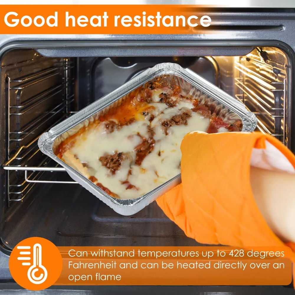 10PCS New With Lids Aluminum F - Tray Mold Rectangle 评论和价格