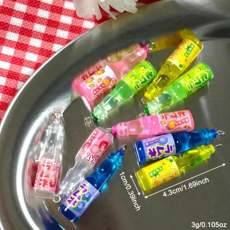 10Pcs Tiny Soda Bottle Resin C - Resin Art Pendant 评论和价格