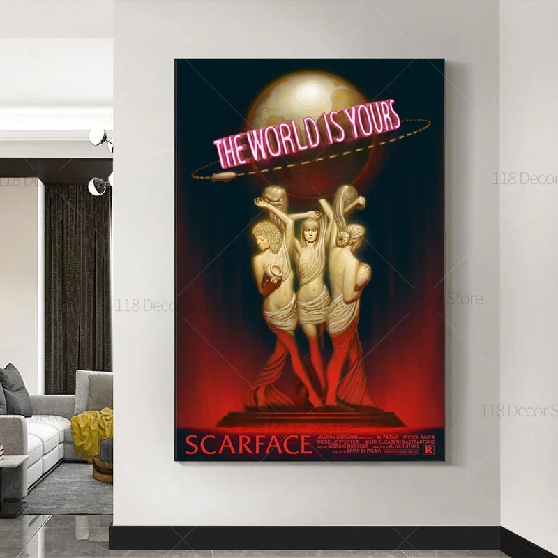 The World Is Yours Scarface Re - Resin Art On Canvas 评论和价格
