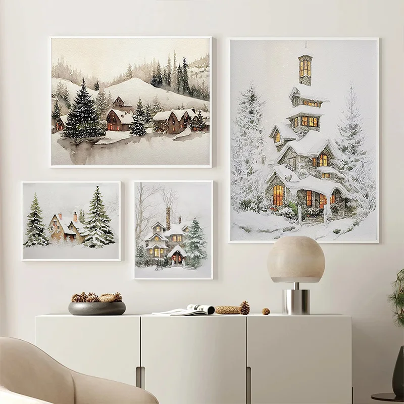 Winter Snowscape Pine Forest H - Resin Art Wall 评论和价格
