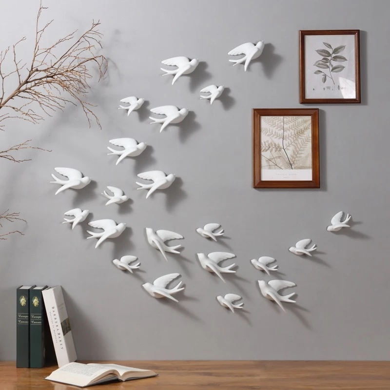 Creative Ceramic Birds Wall Ha - Background Resin Art 评论和价格