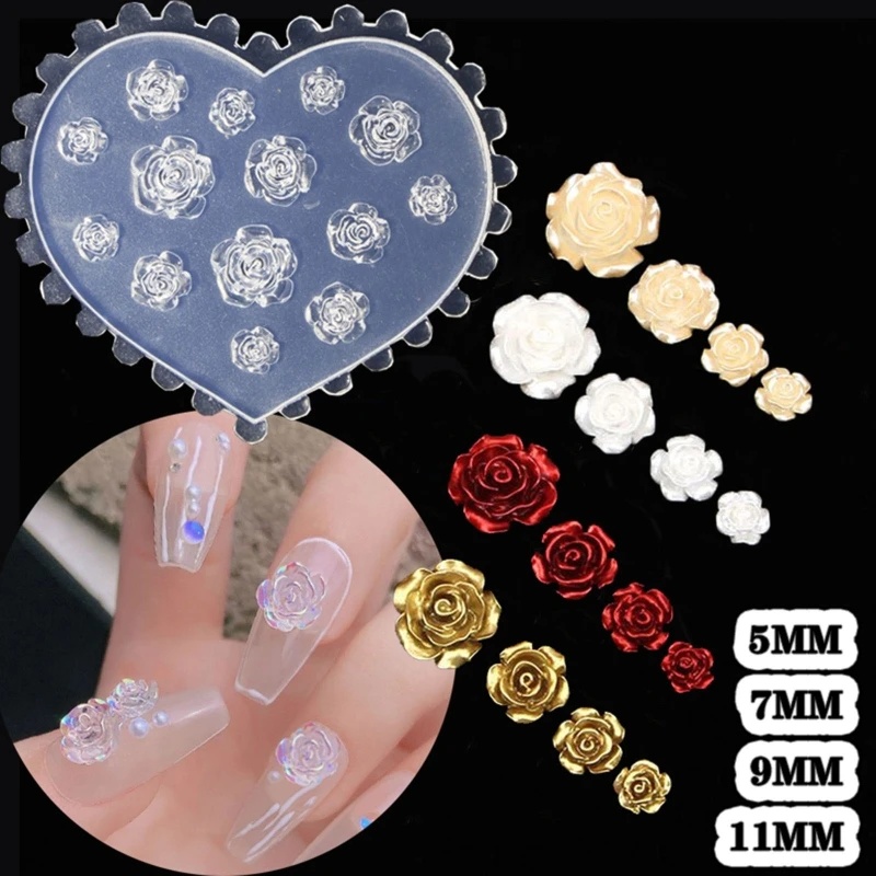 3D Rose Flower Nail Art Decora - Resin Art Equipment 评论和价格