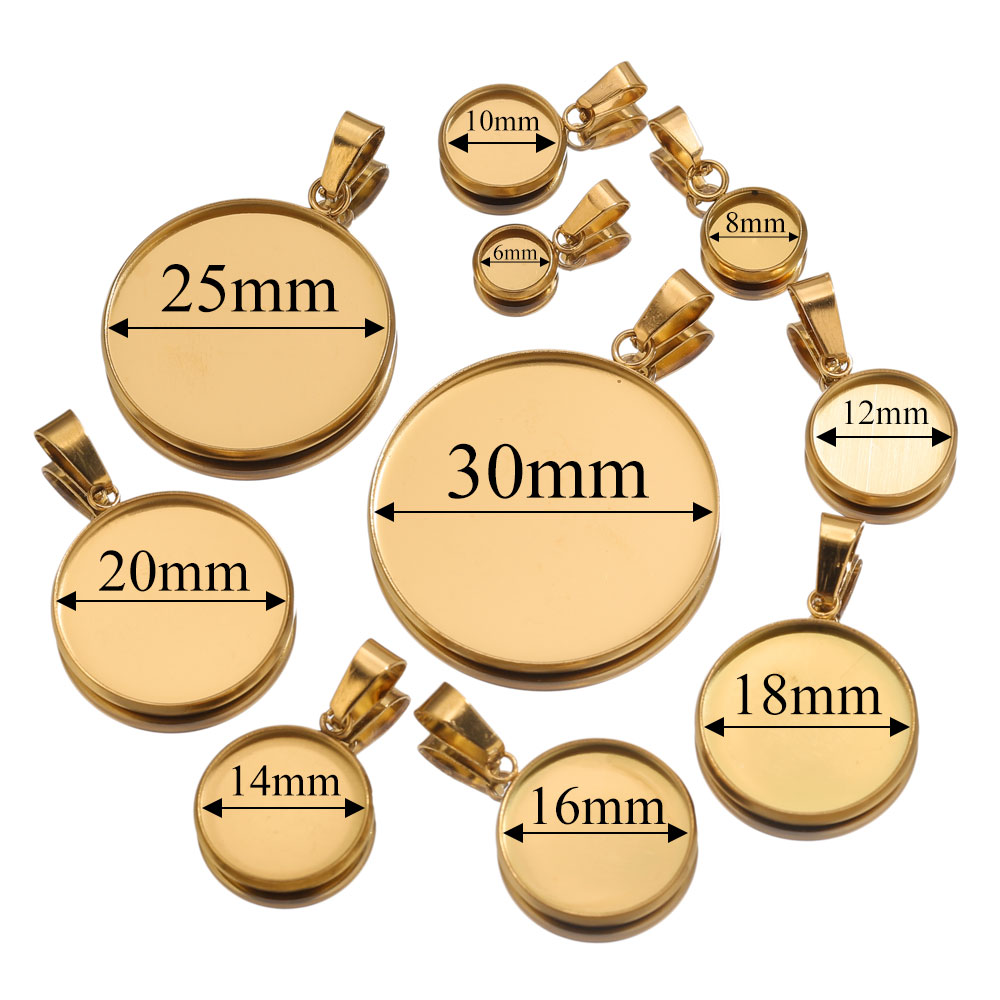 10pcs Stainless Steel Gold Pen - Resin Art Pendant 评论和价格