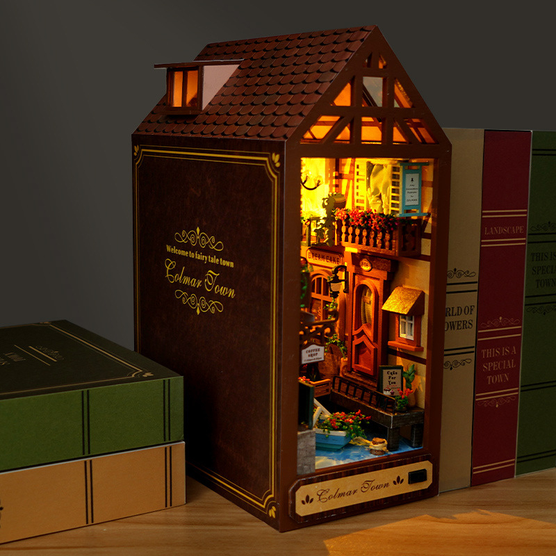 DIY Wooden Book Nook Retro Col - Resin Art Book 评论和价格