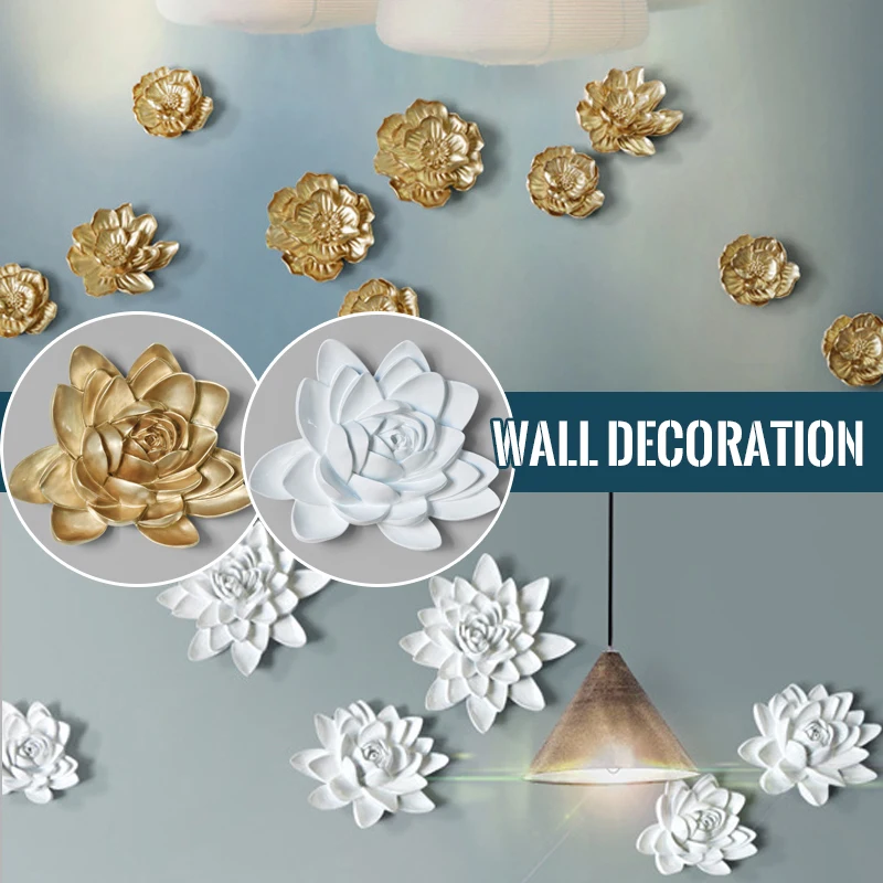 Chic 3D White Grey Resin Lotus - Background Resin Art 评论和价格