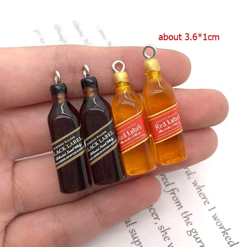 10Pcs Tiny Wine Bar Bottle Res - Resin Art Pendant 评论和价格