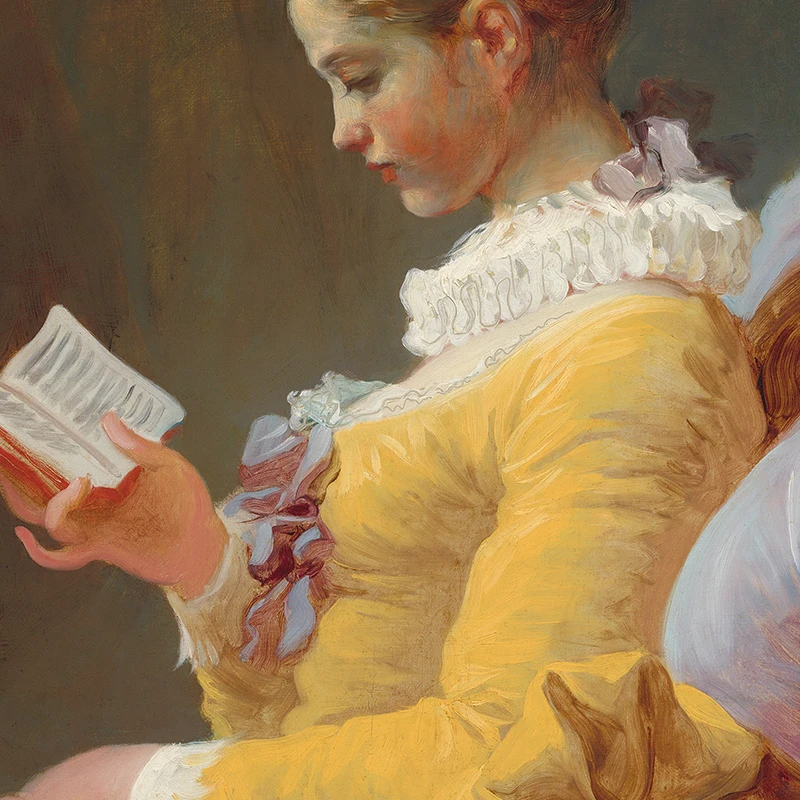 Girl Reading Vintage Oil Paint - Resin Art On Canvas 评论和价格