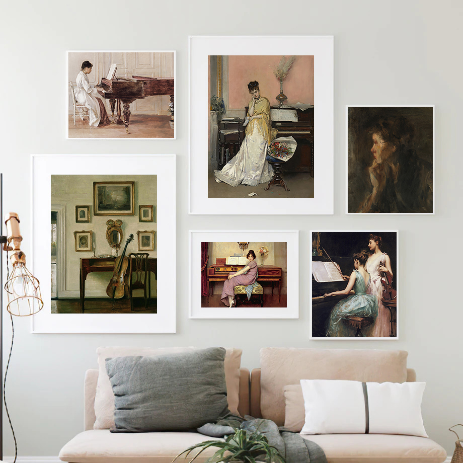 Girl Reading Vintage Oil Paint - Resin Art On Canvas 评论和价格