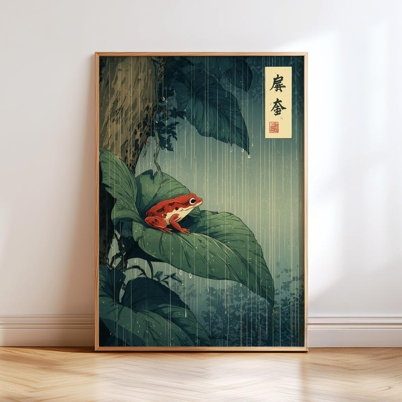 Frameless ,1pc Japanese Frog C - Resin Art On Canvas 评论和价格