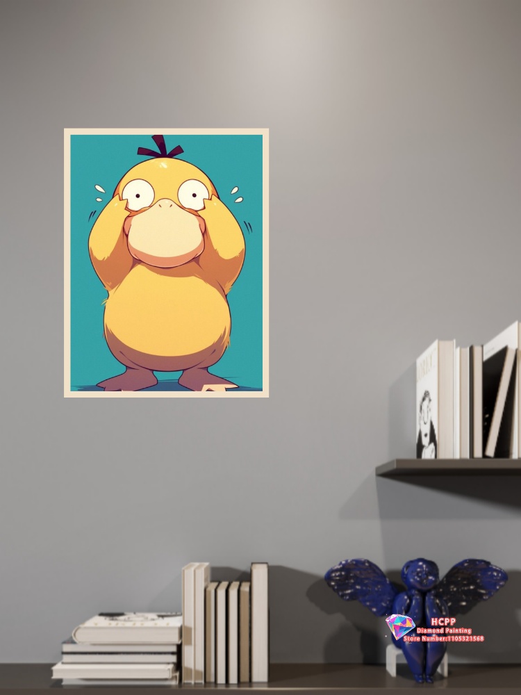 1pc frameless Psyduck Cartoon  - Resin Art Wall 评论和价格